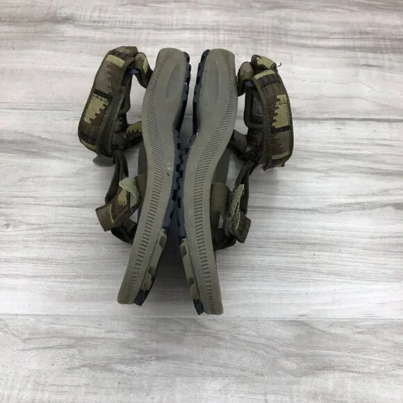 Teva Sandals Kids 2 Hurricane Green Hook and Loop Adjustable Strap Outdoor Shoes - Picture 5 of 11